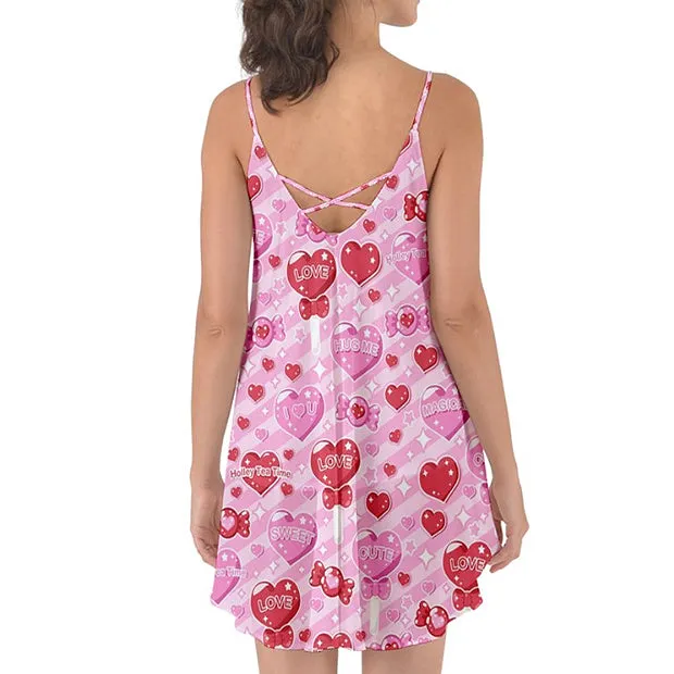 Candy Love Hearts (Red Cutie) Love The Sun Chiffon Dress