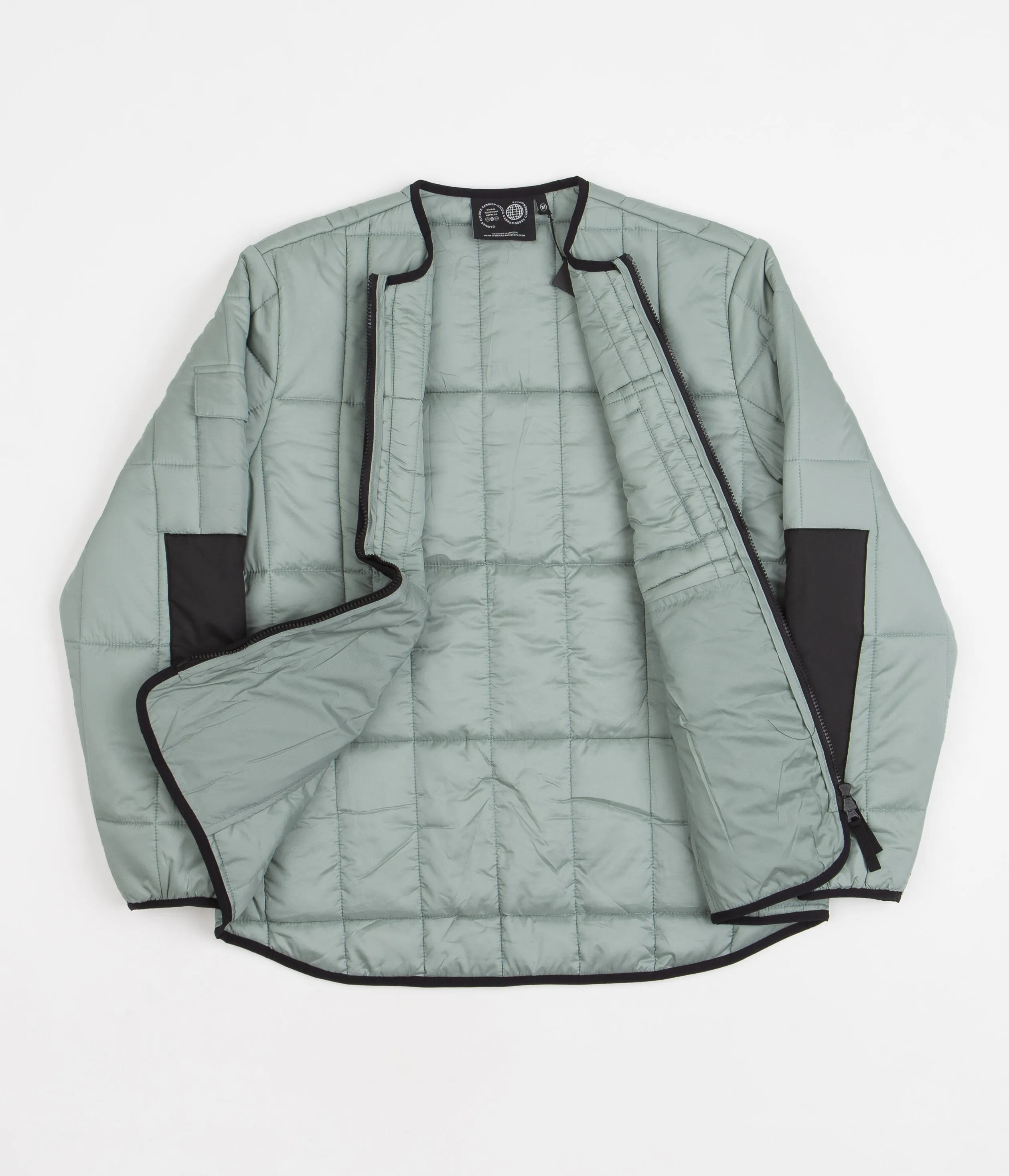 Carrier Goods Quilted Zip Through Jacket - Sage