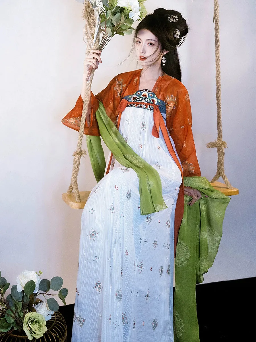 Cehai 策海 Tang Dynasty Embroidered Hezi Restoration Qixiong Ruqun Set