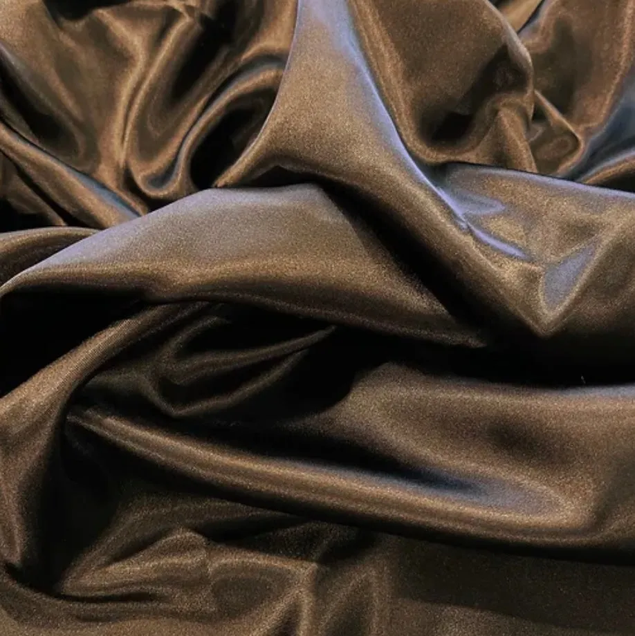 Chocolate acetate satin dress lining