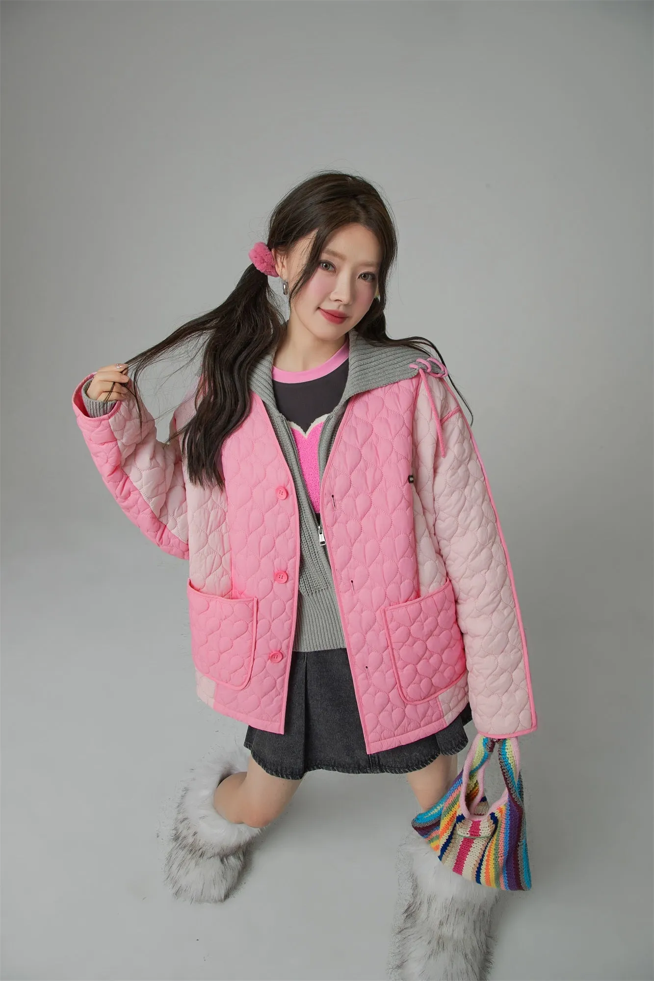 Chuu Heart Quilted Jacket