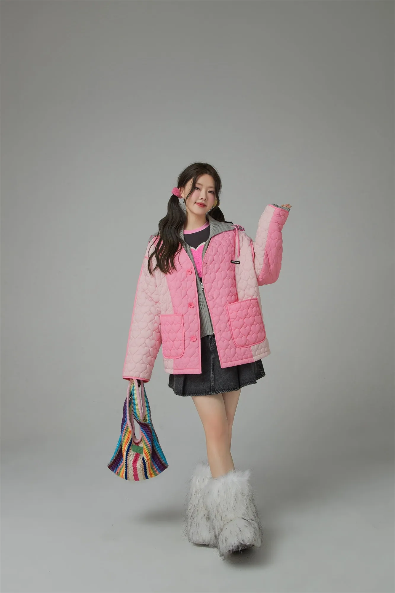 Chuu Heart Quilted Jacket