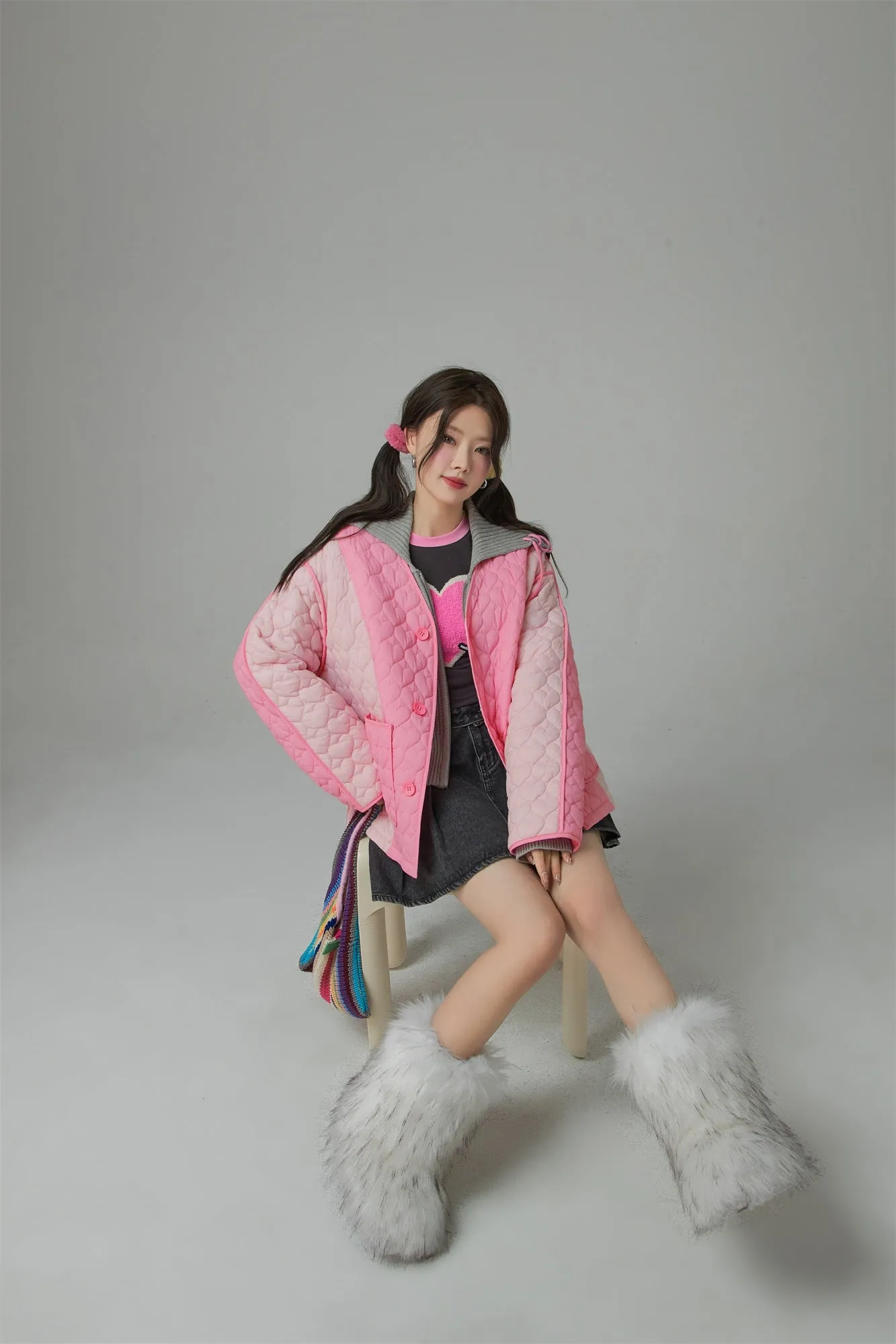 Chuu Heart Quilted Jacket