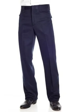 Circle S Mens Navy Polyester Solid Dress Ranch Pant Western 36