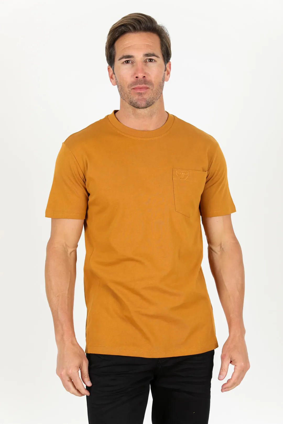 Classic Cotton Knit Camel T-Shirt