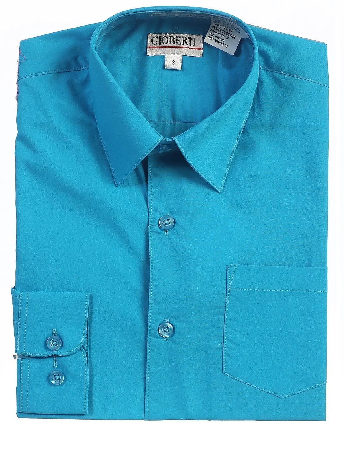 Classic Turquoise Boys Dress Shirt