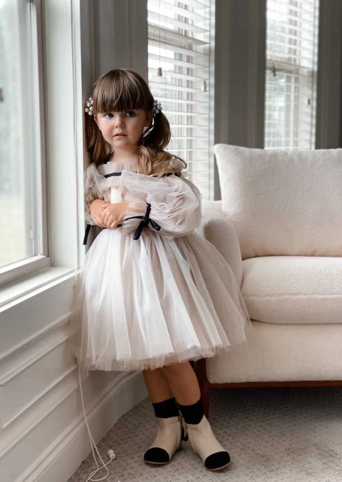 Coco-Caramel Tulle Dress