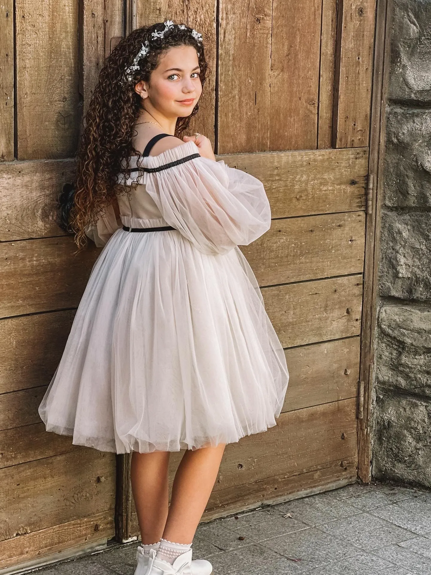 Coco-Caramel Tulle Dress