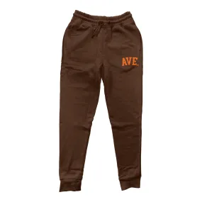 COLLEGIATE AVE JOGGERS (CHESTNUT/ORANGE)