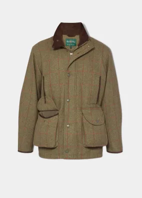 Combrook Men's Tweed Shooting Field Coat In Sage - Shooting Fit