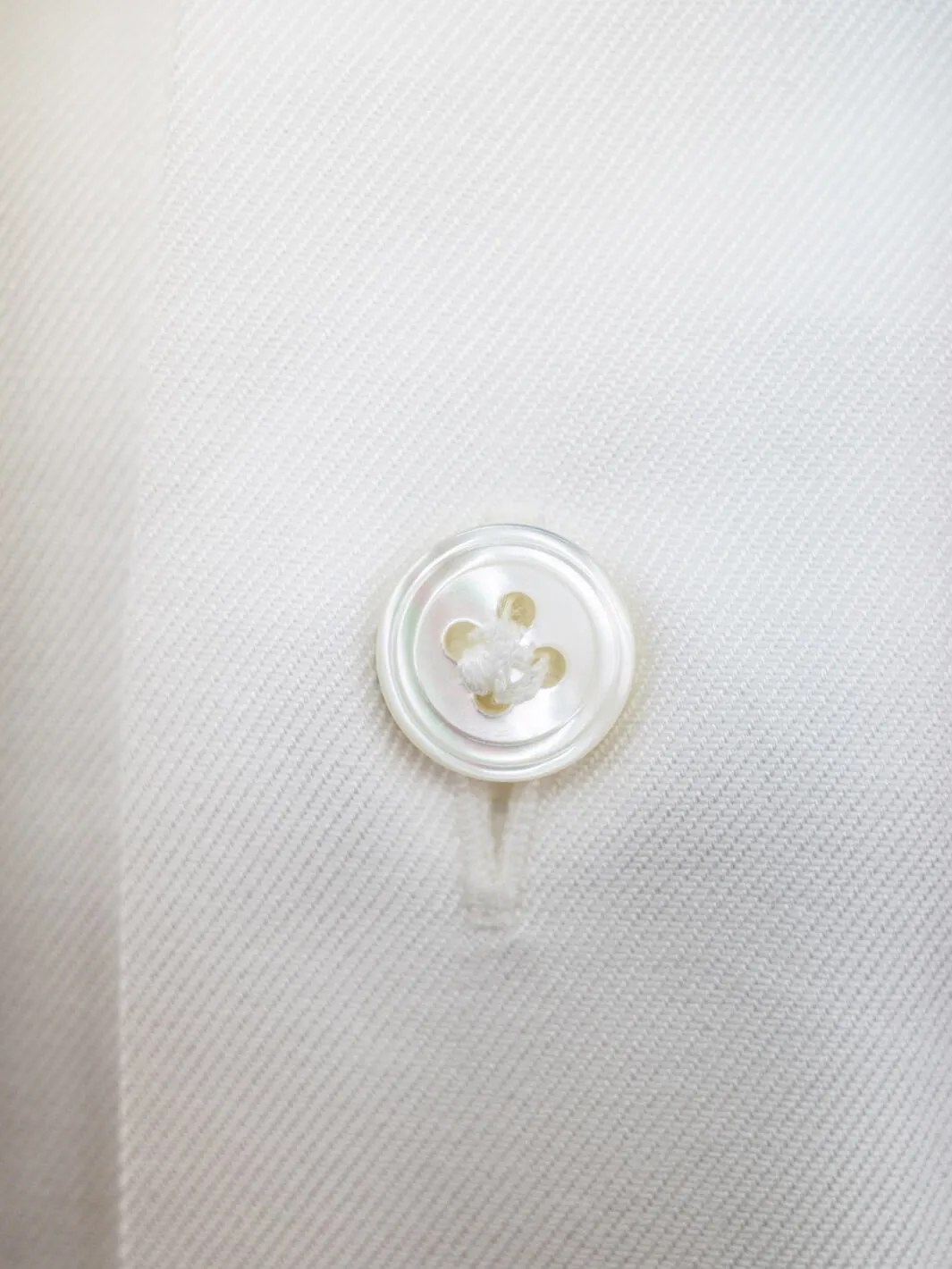 Cotton Twill Dress Shirt - White