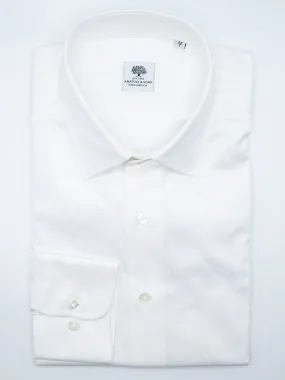 Cotton Twill Dress Shirt - White