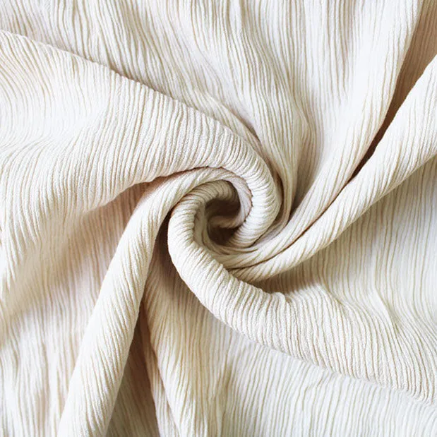 Crinkle Crepe Viscose - Cream