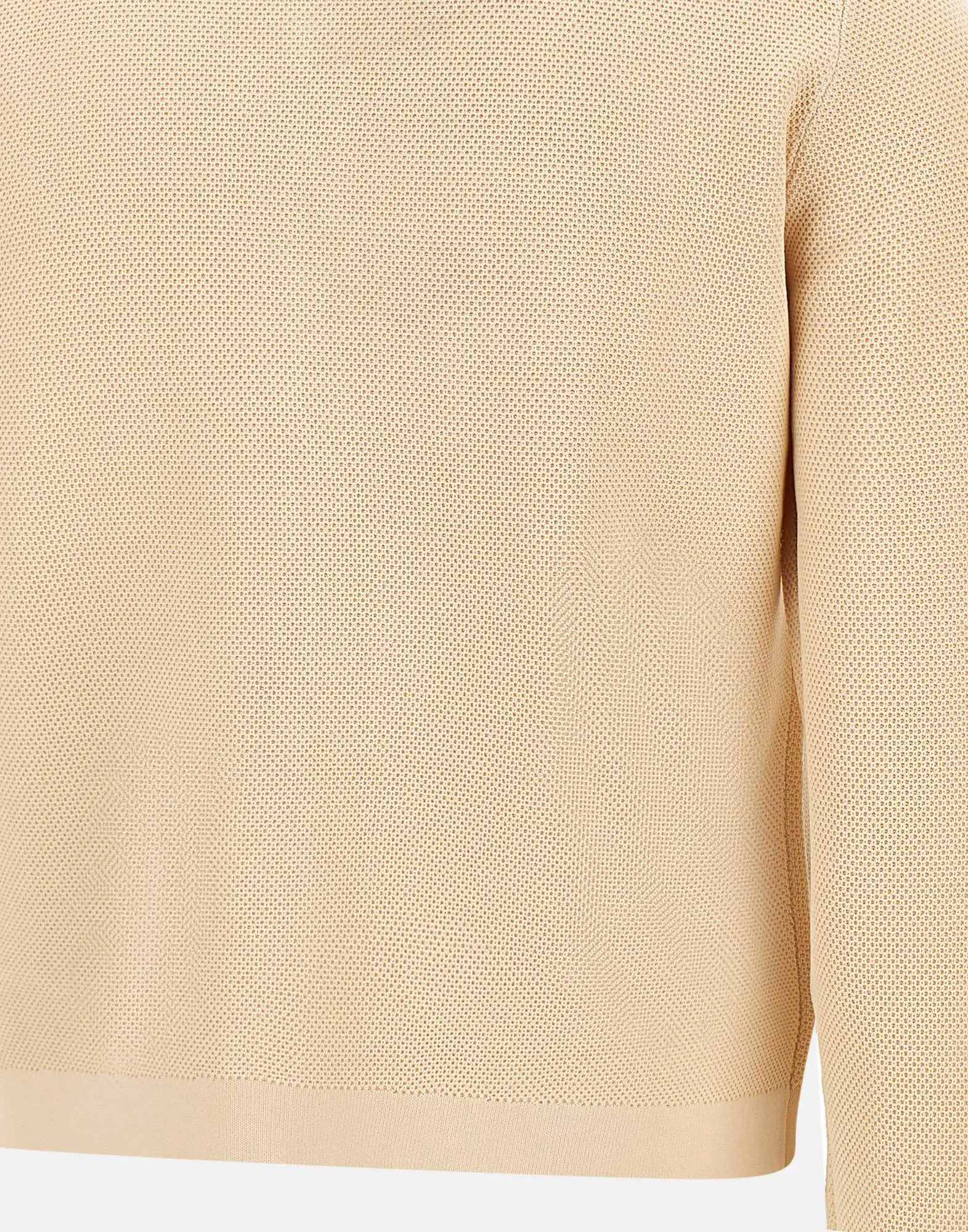 Cropped Cream Honeycomb Stitch Jacket