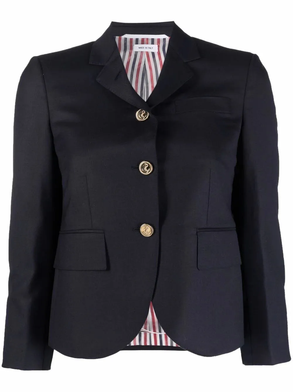 cropped single-breasted blazer