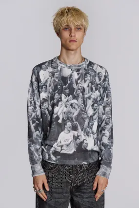 Crowd Print Jumper