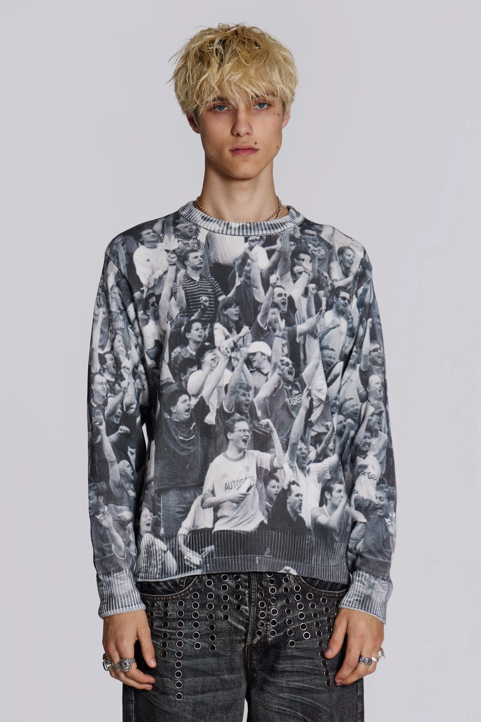 Crowd Print Jumper