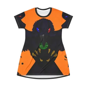 Crowgodshi First Generation T-Shirt Dress, ORANGE LOGO