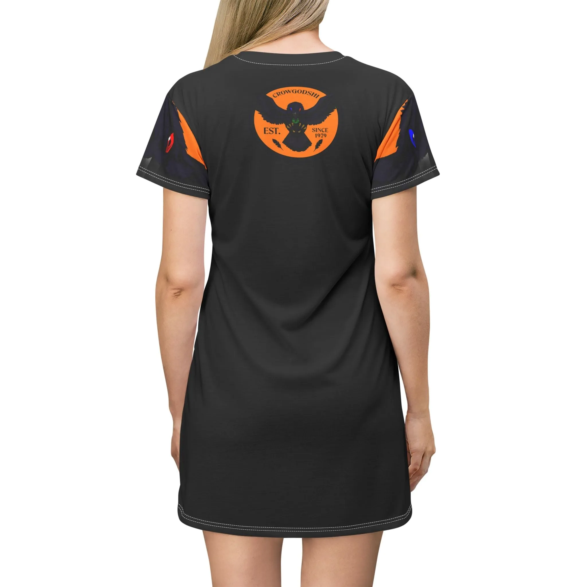 Crowgodshi First Generation T-Shirt Dress, ORANGE LOGO