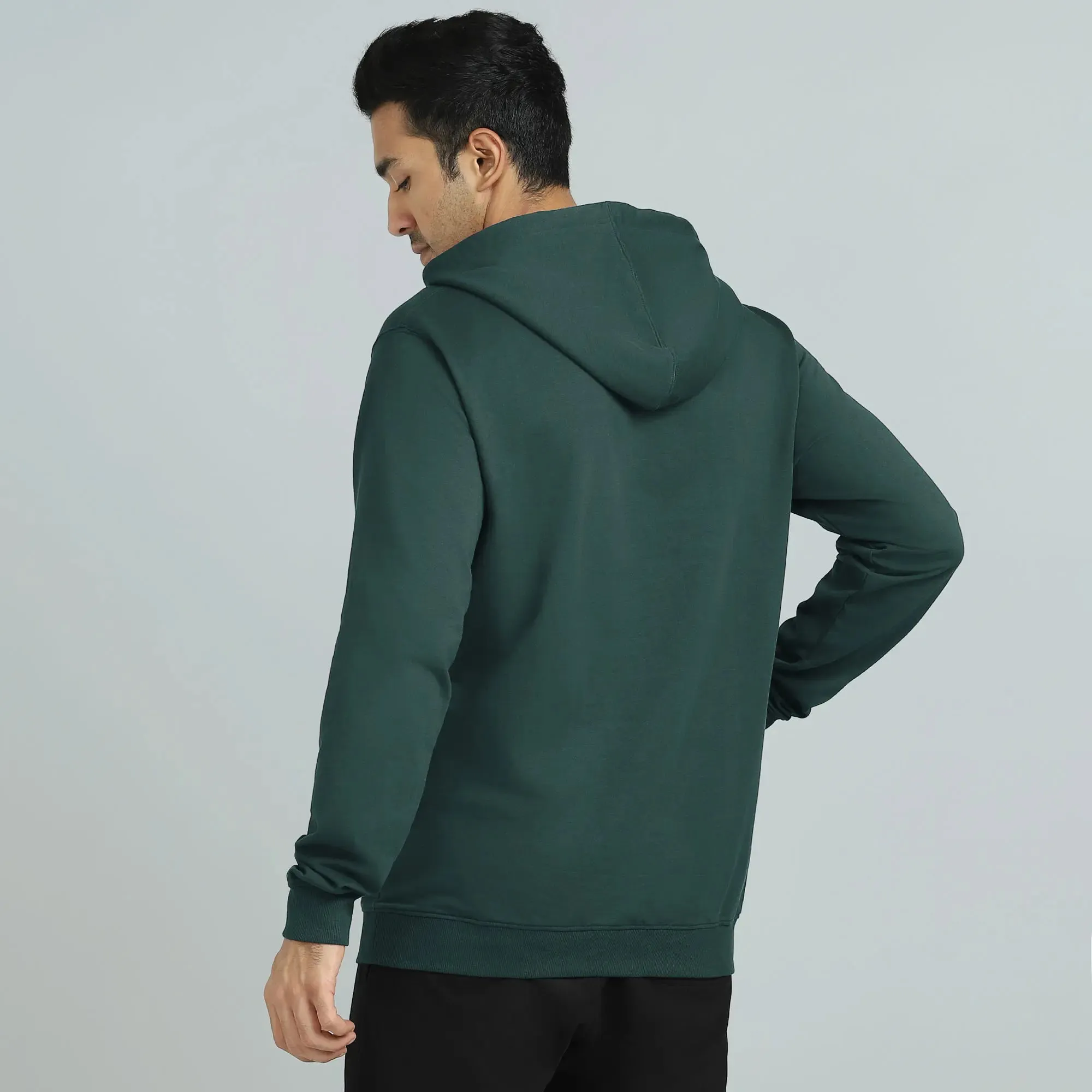 Cruze French Terry Cotton Hoodies Forest Green