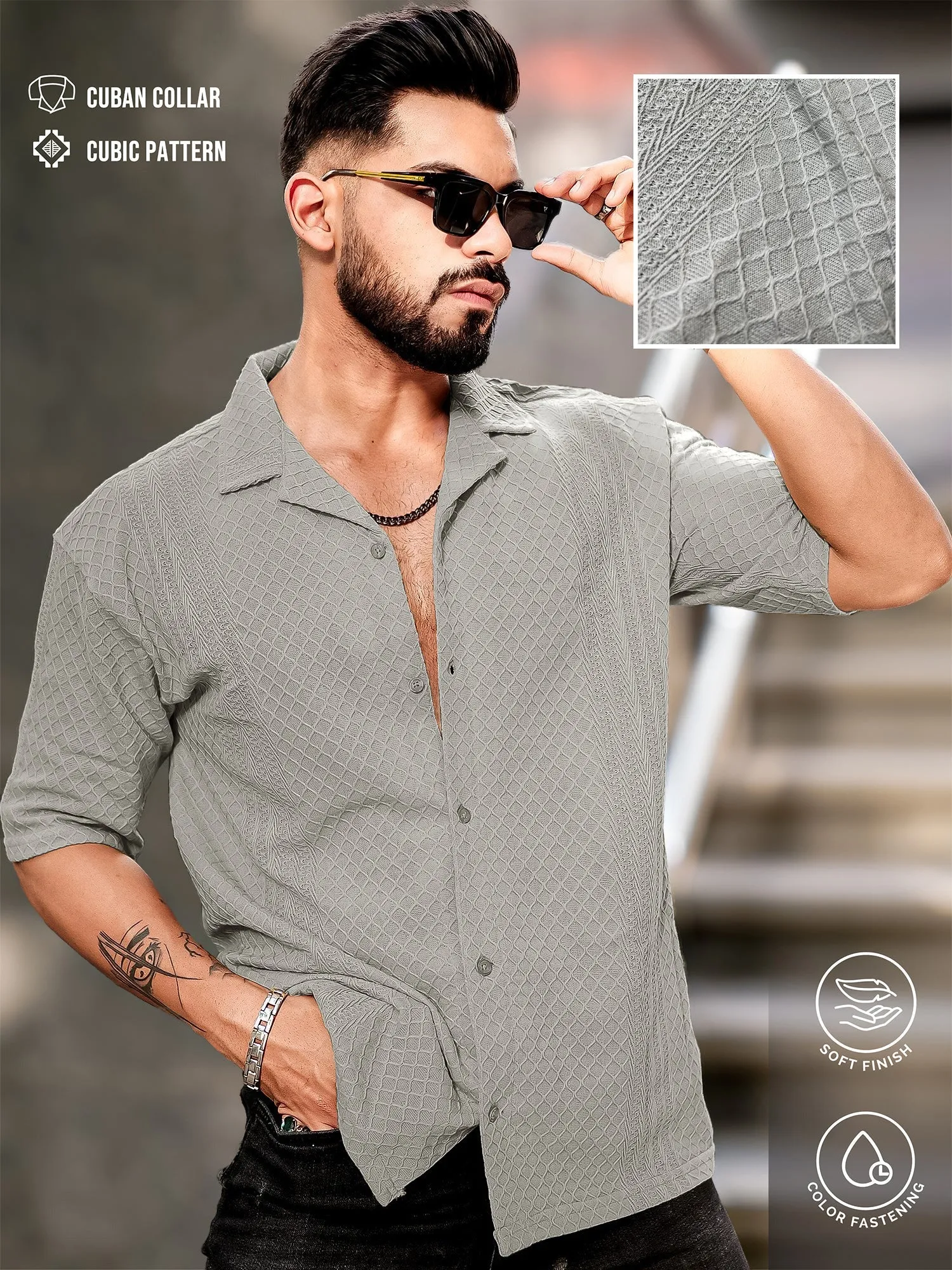 Cubic Grey Shirt