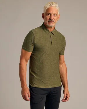 Dark Heather Pear Active Polo