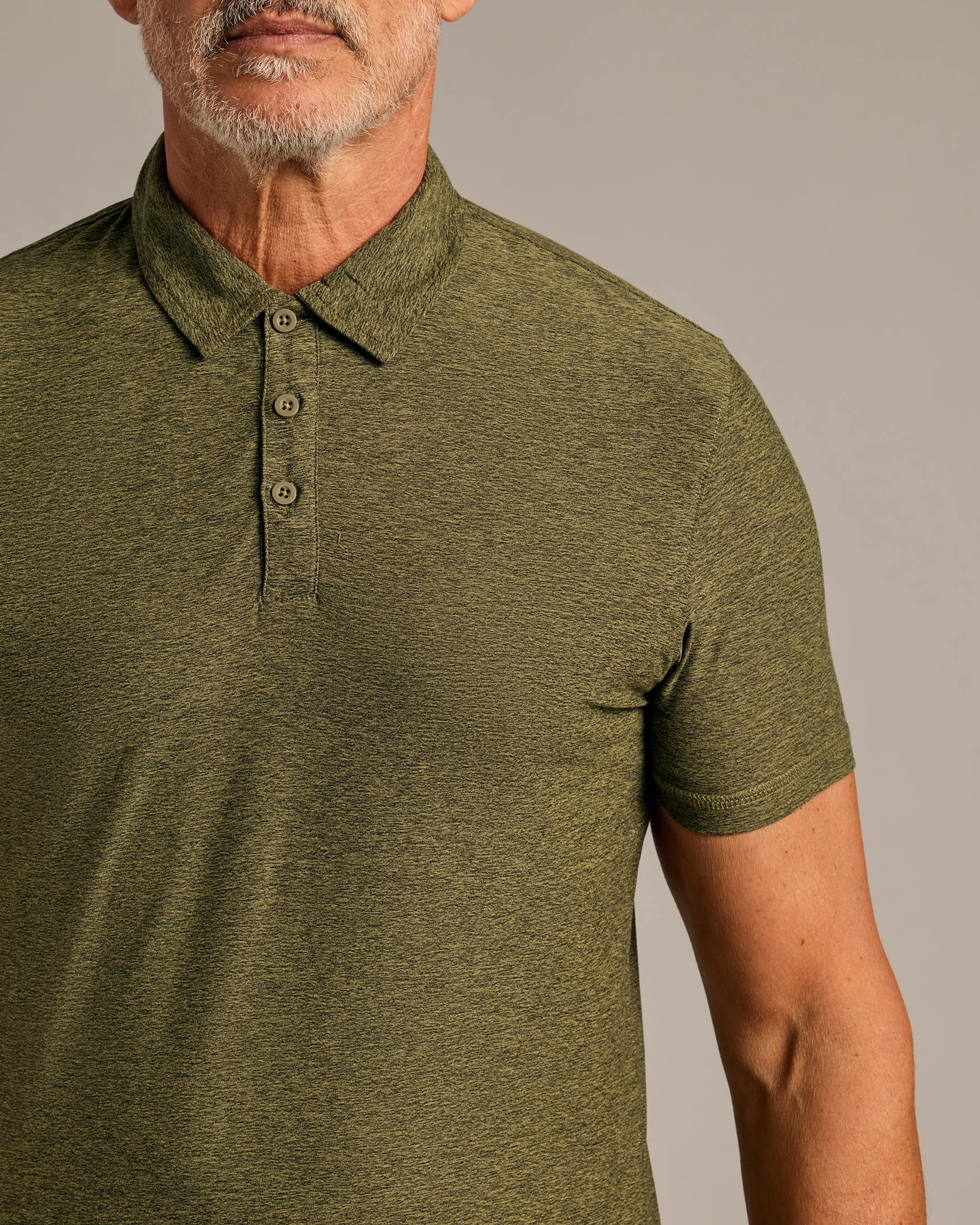 Dark Heather Pear Active Polo