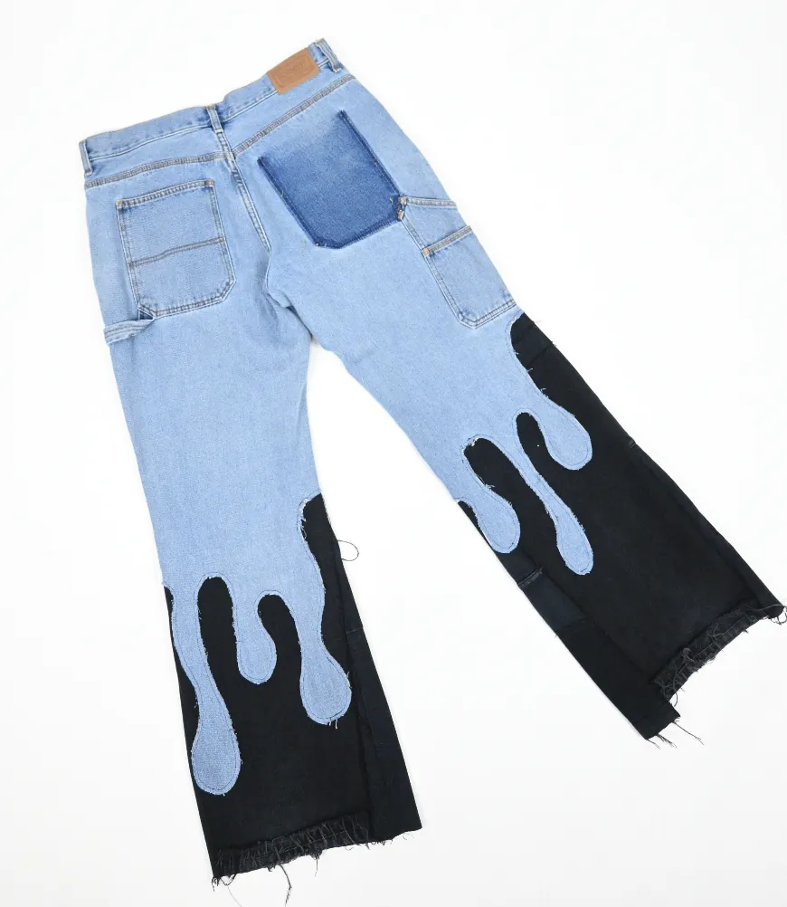 Denim Drip Pants (34" Waist)