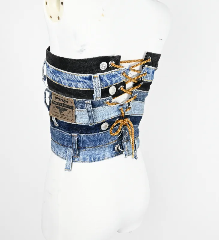 Denim Waist Band Corset (XS/S)