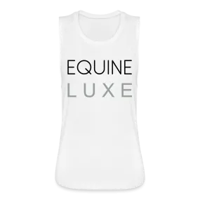 EQUINE LUXE | Flowy Muscle Tank - white