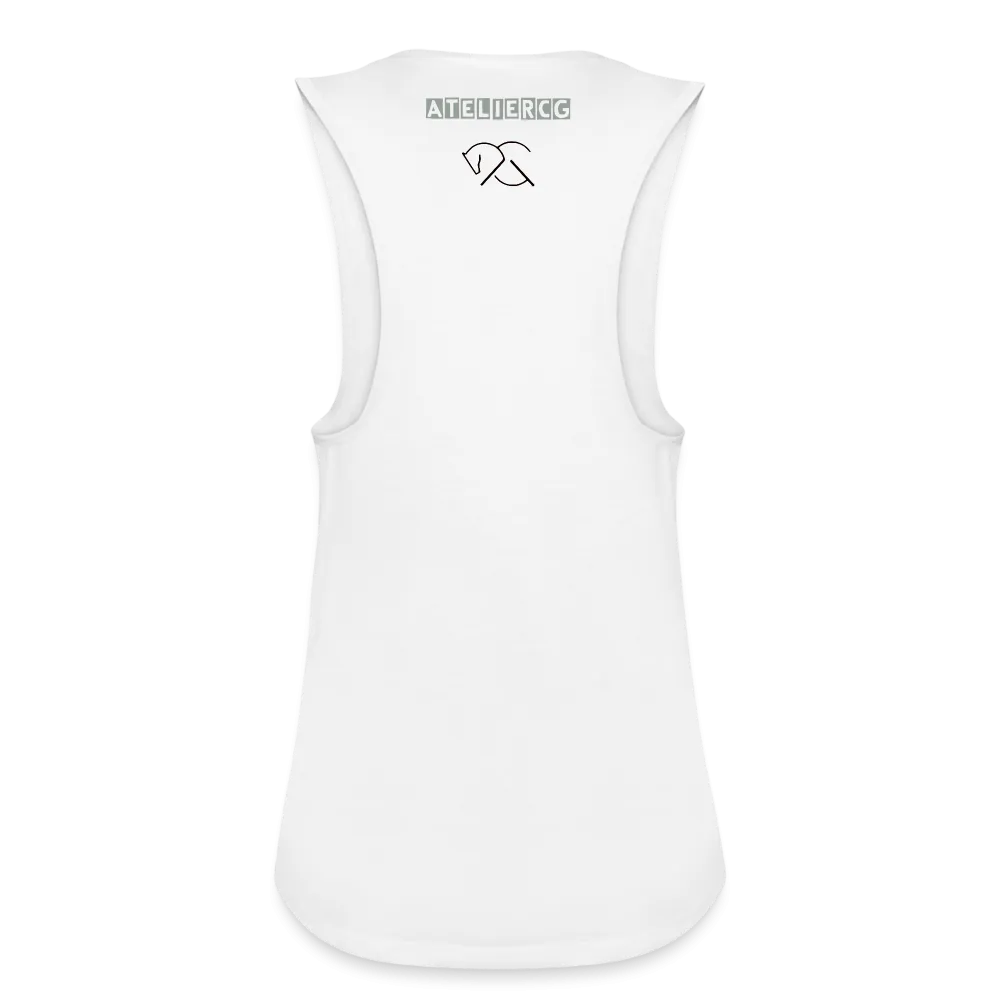 EQUINE LUXE | Flowy Muscle Tank - white