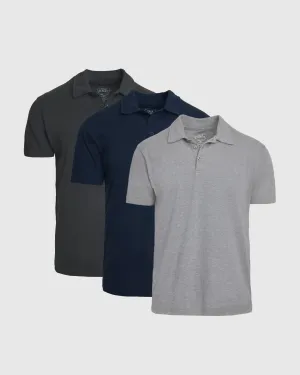 Essential Short Sleeve Polo 3-Pack