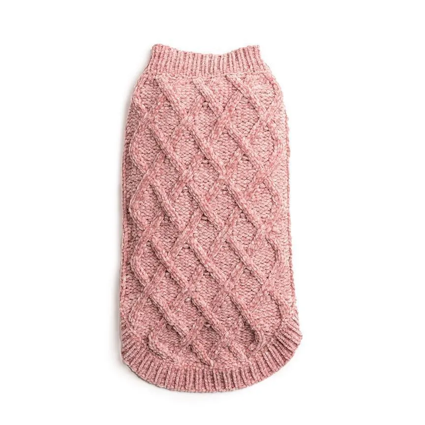 Fabdog | Chenille Super Soft Dog Jumper - Pink