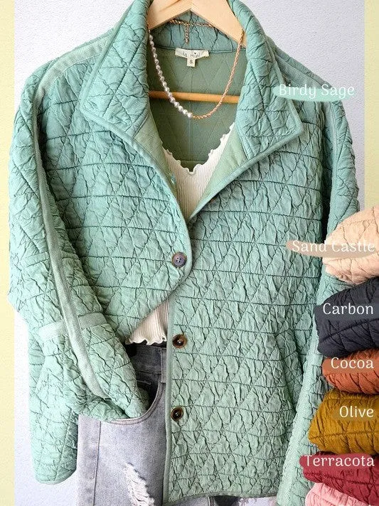 Falling for Fall Soft Quilted Jacket