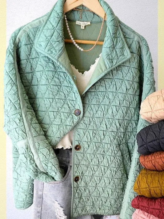 Falling for Fall Soft Quilted Jacket