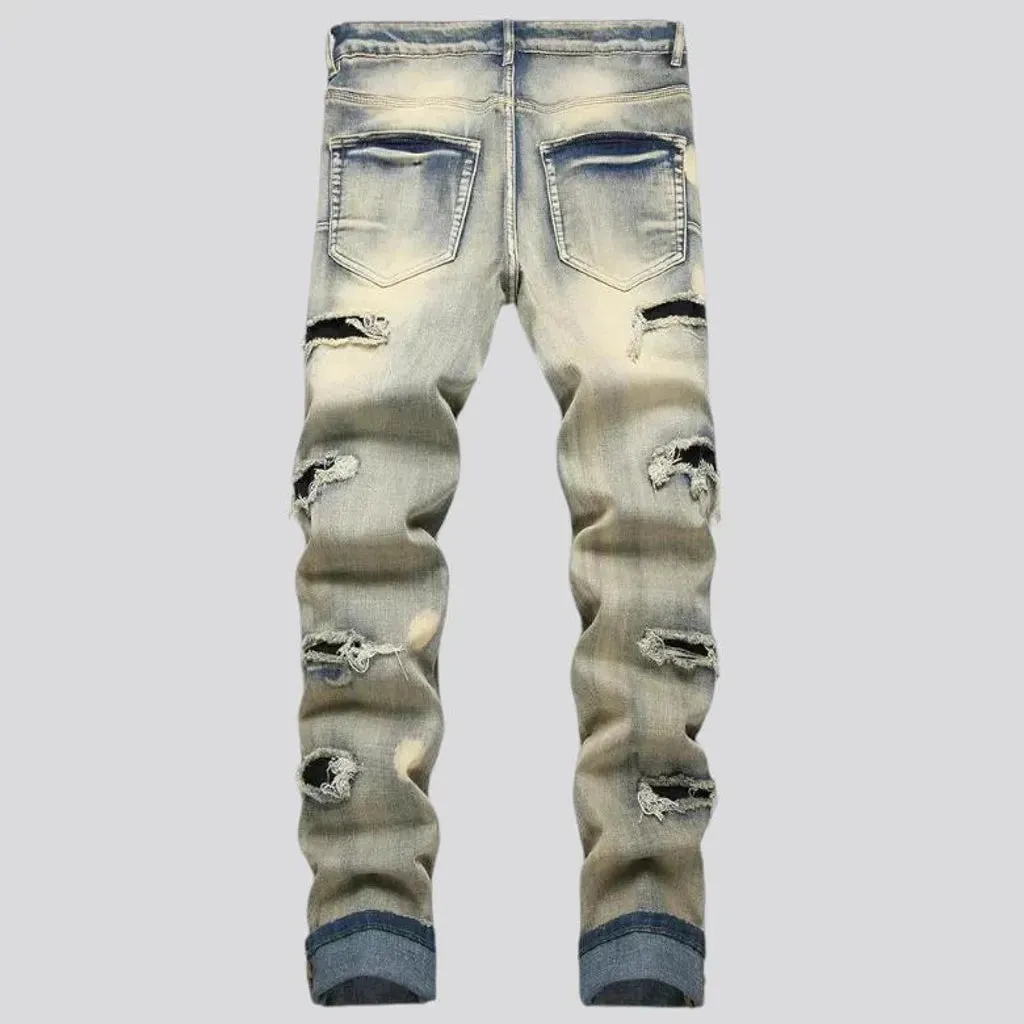 Fashion mid rise jeans for men