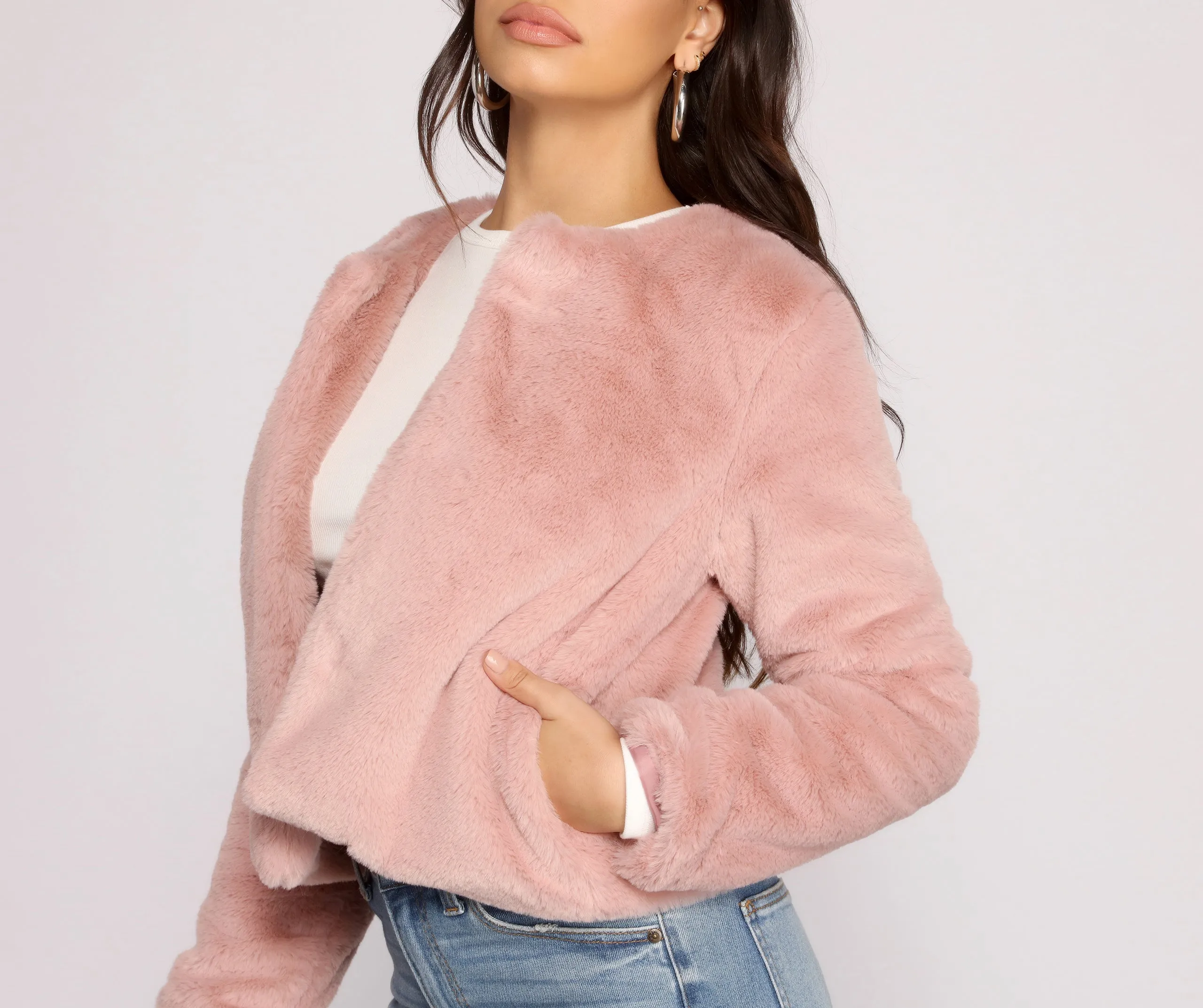 Faux-Ever Fabulous Cropped Jacket