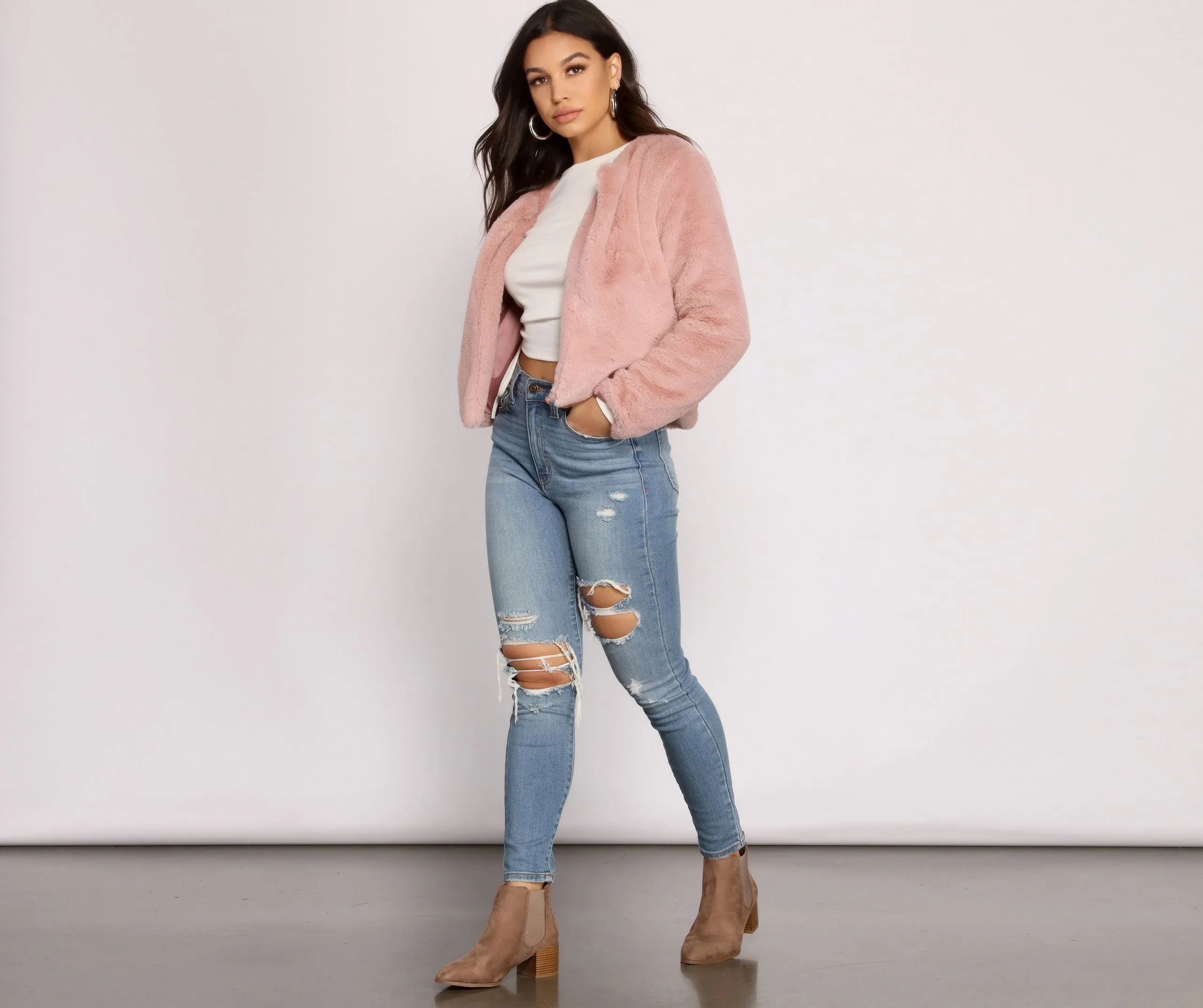 Faux-Ever Fabulous Cropped Jacket