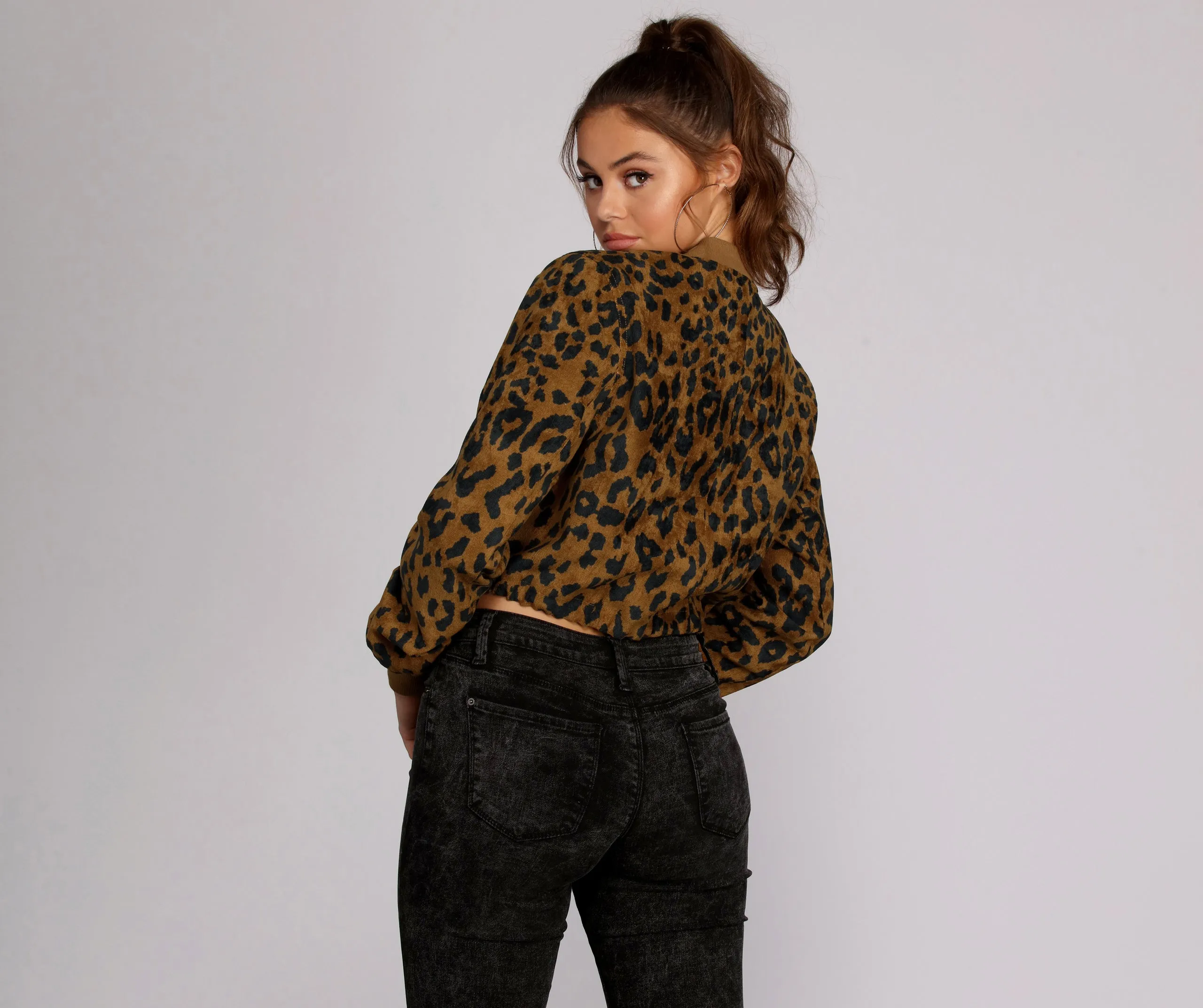 Feeling Wild Leopard Bomber Jacket