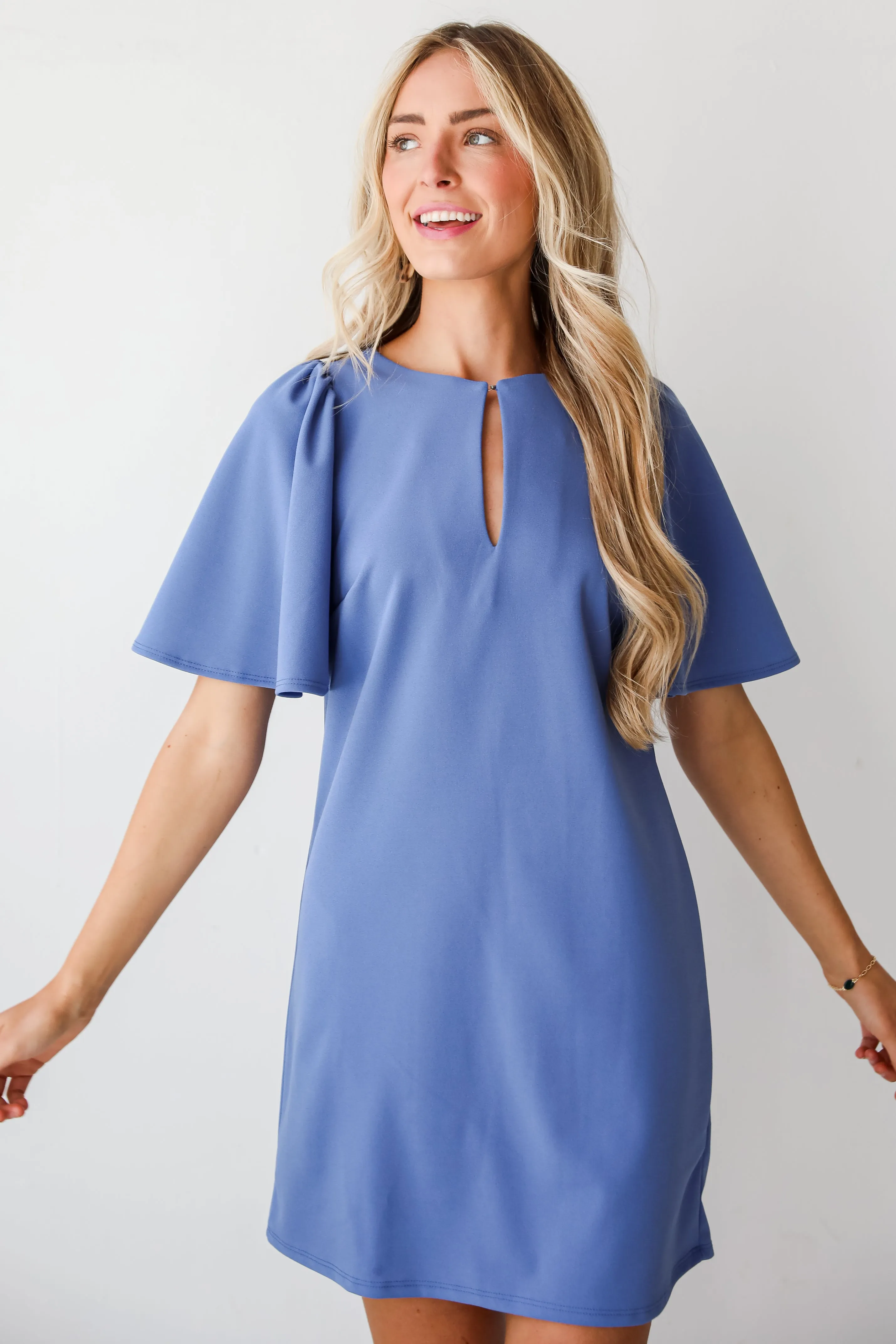 FINAL SALE - Breathtaking Entrance Blue Mini Dress