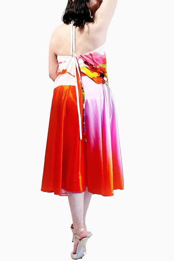 fire & ice full circle skirt with slits