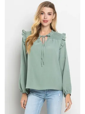 Flowy Blouse -Sage