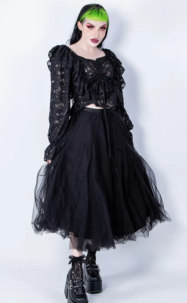 Forest Fae Tulle Skirt | Black