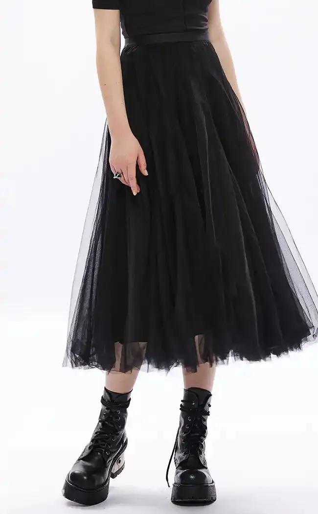 Forest Fae Tulle Skirt | Black