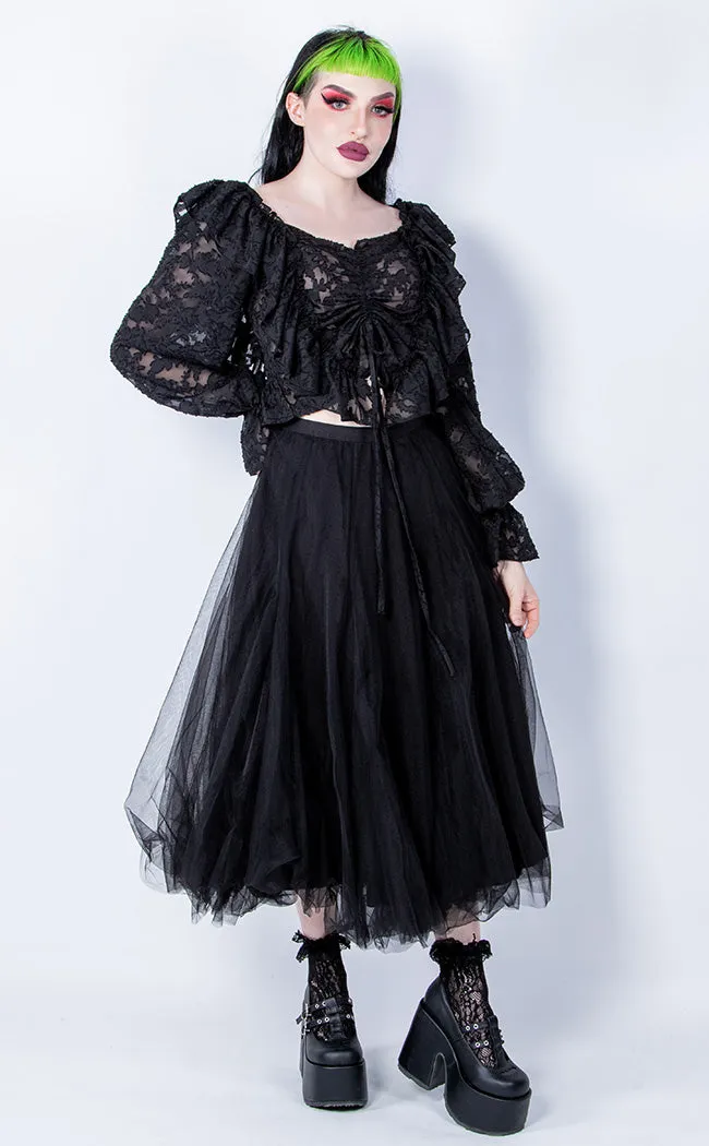 Forest Fae Tulle Skirt | Black