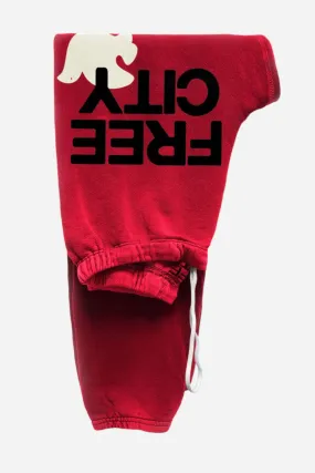 Free City Large Sweatpant in Artyard Red