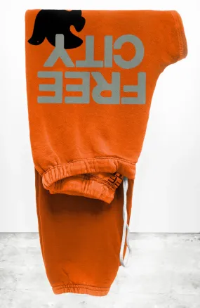 FreeCityLarge Sweatpant - Orange Machine