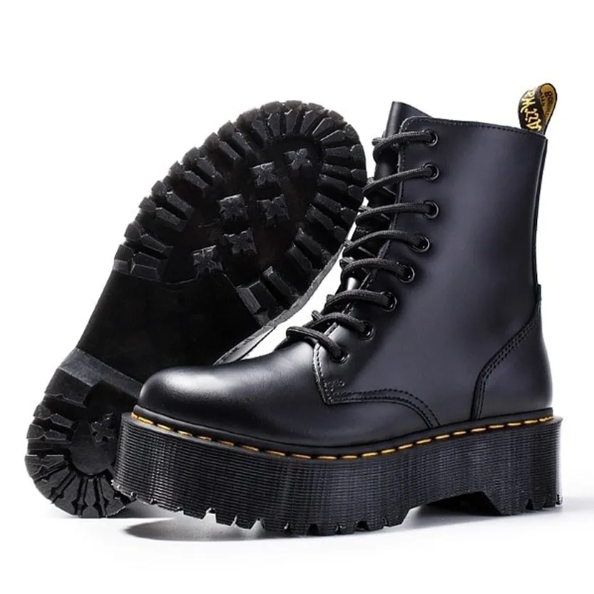 Funki Buys | Boots | Women's Men's Leather High-Top Zip Boots