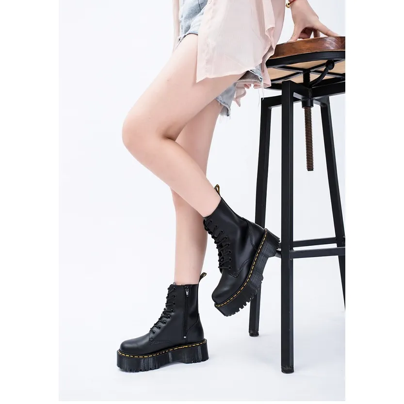 Funki Buys | Boots | Women's Men's Leather High-Top Zip Boots