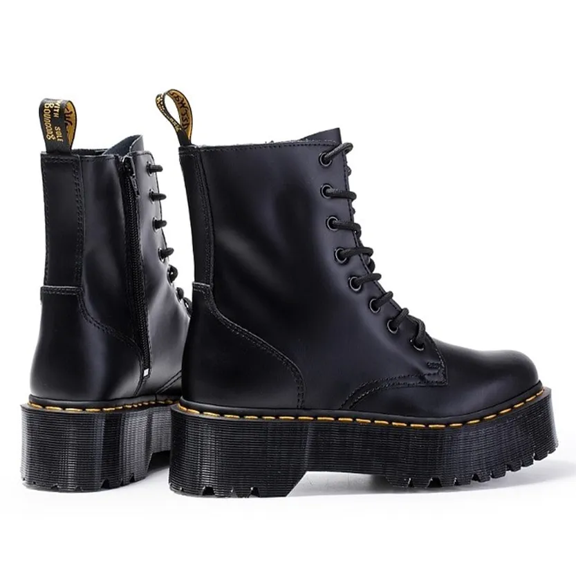 Funki Buys | Boots | Women's Men's Leather High-Top Zip Boots